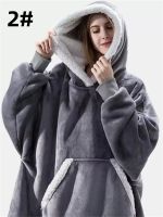 Thickened 900g Women Winter Hoodies Fleece Giant TV Blanket With Sleeves Pullover Oversized Hoodies Sweatshirt Women Sweatshirts