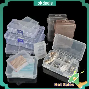 6 Pcs / Set 4.3*4.3cm Mini Clear Plastic Small Box / Fashion Jewelry  Earplugs Storage Boxes / Case Container / Beads Organizer Transparent  Square Box