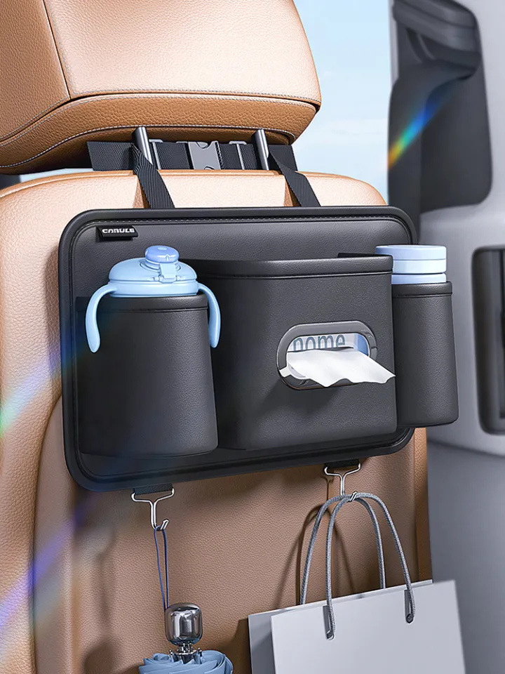 Car Seat Back Storage Hanging Box Cup Holder Tissue Box Under Seat Storage Box  Auto Back Seat Bag Decoration Accessories
