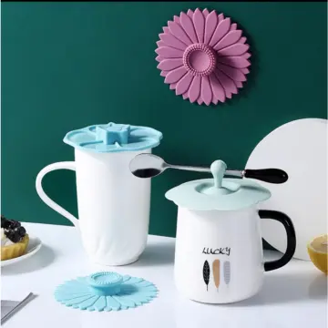 silicone Cup Lid] 3pcs Creative Cup Lid For Mug, Teacup, Glass Cup