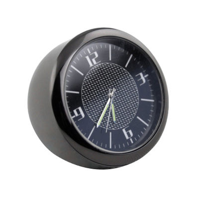 มาตรวัดนาฬิการถยนต์อุปกรณ์เสริมอะไหล่เปลี่ยน Stick-On Time ควอตซ์นาฬิกาอะนาล็อกสีดำแผงหน้าปัดรถเรืองแสง