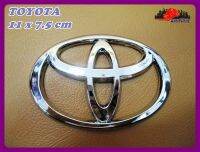 TOYOTA LOGO "CHROME" EMBLEM (size 11x7.5 cm.) with STICKER (1 PC.) // โลโก้ ตราสัญลักษณ์ โตโยต้า ชุบโครเมี่ยม พร้อม สติ๊กเกอร์