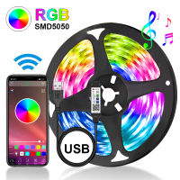 10เมตร5โวลต์ Wifi หลอดไฟ Led Strip ทีวีแสง RGB 5เมตรบลูทูธ Luces ส่องสว่างตกแต่งสำหรับห้องนั่งเล่น5050ริบบิ้นแสง Fita โคมไฟ