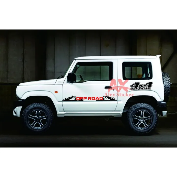 stiker stripe sticker mobil suzuki jimny cutting stiker 4x4 of road