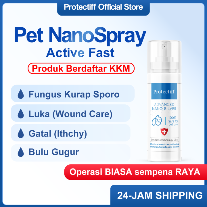 Protectiff 50PPM Nano Silver Pets Spray ubat kurap kucing anjing kudis ...