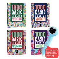 4 books/set 1000 Basic English words learning Level 1-4 Primary School Common Dictionary Textbook Workbook books for kids