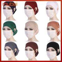 MUBAI สำหรับ hijabs อุปกรณ์เสริมเสริม พร้อมส่ง หมวกผ้าพันคออิสลาม หมวกคลุมฮิญาบ ใต้ฝามีรูหู ฮิญาบของผู้หญิง