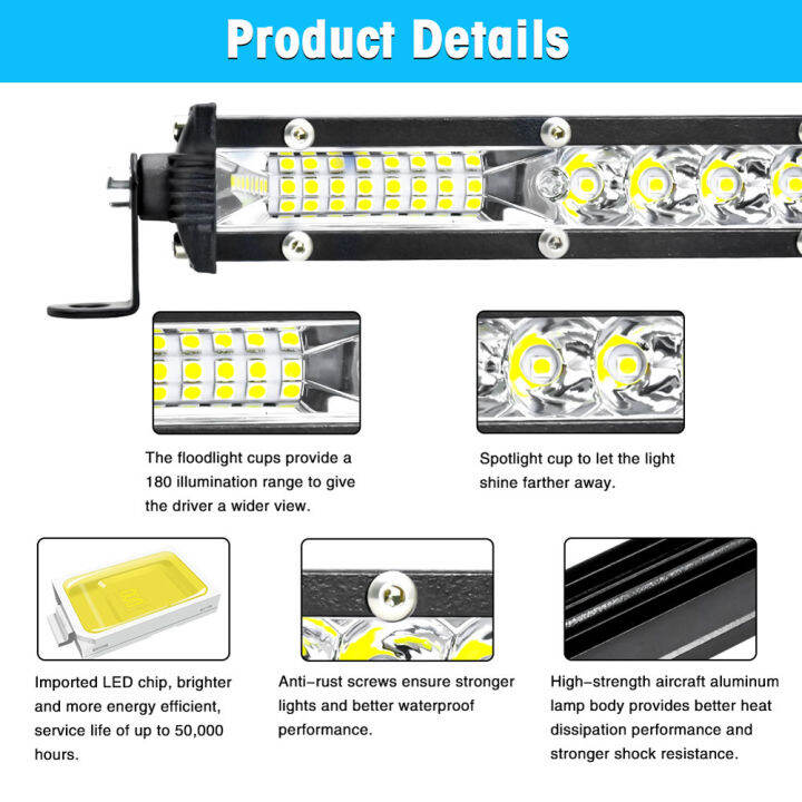 slim-flood-led-bar-ip68กันน้ำผสม-light-strip-6000k-led-light-bar-120w-9-30v-super-bright-สำหรับรถ4x4รถบรรทุก-a-suv-เรือ