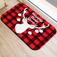 Christmas Letters Pattern 40*60 Kitchen Entrance Door Mats Coral Velvet Carpet Doormat Indoor Floor Anti-Slip Rug 48099-1