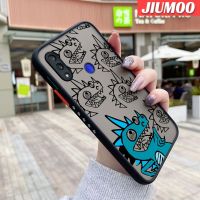 เคส JIUMOO สำหรับ Xiaomi Redmi Note 7 Note 7 Pro Note 7S เคส Note7แฟชั่นลายมอนสเตอร์เคสโทรศัพท์เนื้อแข็งผิวเกล็ดน้ำแข็งบางขอบสี่เหลี่ยมซิลิโคนอ่อนการ์ตูนกันกระแทกคลุมทั้งหมดเคสป้องกันเลนส์กล้อง