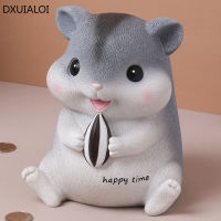 DXUIALOI creative cartoon children piggy bank resin crafts can store and take the piggy bank home decoration bedroom desktop