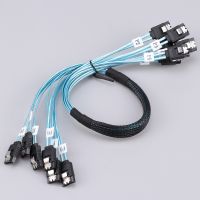 1M/0.5M Sata SAS Cable High Speed 6Gbps 4/6 Ports/Set 7 Pin Sata To Sata High Quality for Server HDD Mining