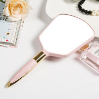 HD Handle Mirror Hand-Held Beauty Salon กระจกแต่งหน้าแบบพกพาทันตกรรม R Lace ด้านเดียวกระจกขนาดเล็ก Mirror