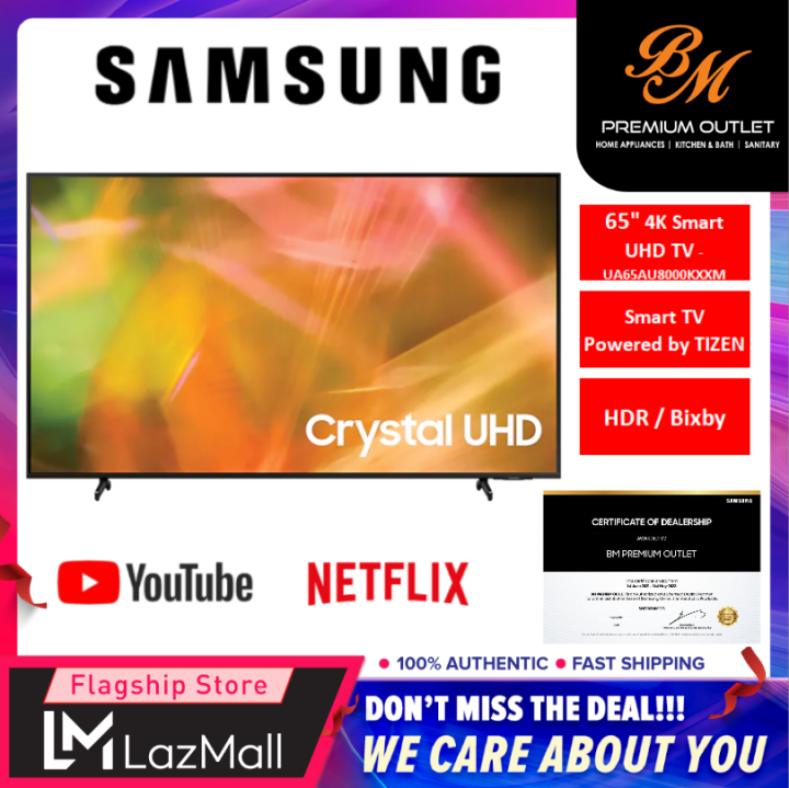 smart tv crystal uhd 4k 65 inch au8000 2021