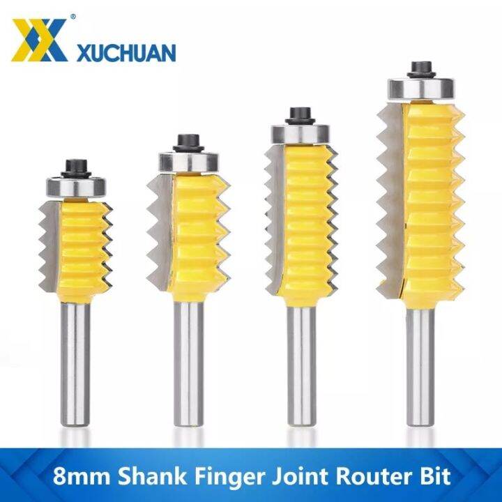 8mm Shank Finger Joint Glue Milling Cutter Raised Panel V Joint Router Bits For Wood Tenon Woodwork Cone Tenoning Bit C08 247 I2978313249