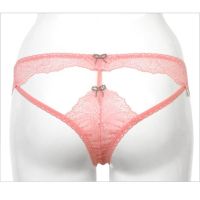 Annebra กางเกงใน ทรงบิกีนี่ ผ้าลูกไม้ Bikini Fashion Panty รุ่น AU3-840 สี Light Orange