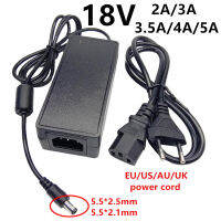 18โวลต์สากล AC DC 18โวลต์เพาเวอร์อะแดปเตอร์ซัพพลาย18โวลต์2A 3A 3.5A 4A 5A 100โวลต์220โวลต์แปลงเป็น18โวลต์อะแดปเตอร์5.5*2.5มิลลิเมตร