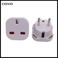 【In-demand】 kgcwmw 10Pcs UK To EU ยุโรปยุโรปปลั๊กอะแดปเตอร์2 In 1 Adapter Travel Adapter ปลั๊กไฟฟ้า Sockets Converter