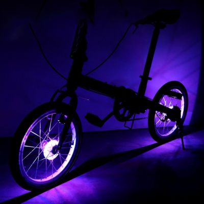 QIANNONG เซนเซอร์วัดการสั่นสะเทือนแบบชาร์จไฟได้กันน้ำได้สำหรับตกแต่งล้อจักรยานล้อจักรยานไฟนีออนไฟ Led จักรยานล้อแสงการสั่นสะเทือนโคมไฟดรัมไฟติดรถจักรยานรูปดอกไม้พูดได้โคมไฟล้อเหนี่ยวนำ