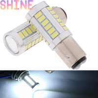 Shine 2ชิ้น P21W BA15D หลอดไฟ LED 1157 33SMD สำหรับรถยนต์สำรองไฟหน้าถอยหลัง