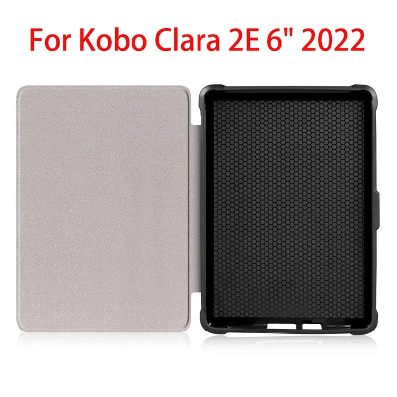 for Kobo Clara 2e 2022 Case PU Leather Ebooks Protective Smart