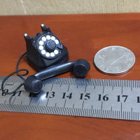 16 Scale Classic Black Military Fixed ephone Old Phone Retro Dial-up ephone Static for 12" Action Figure Body Accessories