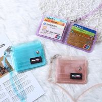 【CW】✌  Transparent Coin Purse Card Kids Bus ID Working Business Credit Holder Small Money Wallet