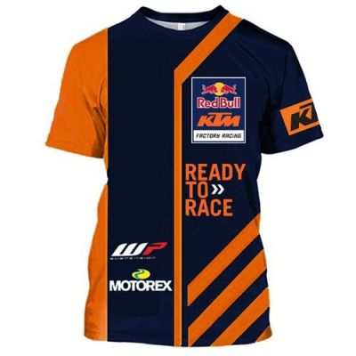 RedBull KTM จักรยานเสื้อผ้าขี่ภูเขาฤดูร้อนแห้งเร็วระบายอากาศปิดถนนเสื้อยืดชุดแข่งแขนสั้นกระทิงแดงฮอนด้าซูซูกิ BMW