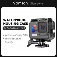 Vamson สำหรับ Gopro Hero 11 10 9กล้องแอคชั่นแคมเมรา50ม. ปลอกหุ้มสำหรับ Gopro ดำน้ำเคสกันน้ำใต้น้ำฝาครอบป้องกัน11