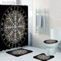 【CW】❡  Shower Curtain Helm Of Awe Icelandic Magical Staves Curtains Sets Showers Curtins And Rugs