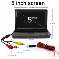 5" 4.3" Inch 800*480 TFT LCD Foldable Car Monitor Reverse Parking And 12 LED Night Vision Rear View Camera