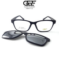 ?กรอบแว่นตา GEZE 1ClipOn รุ่น HW917-C2 เต็มกรอบสีดำ ฟรี คลิปออนกันแดดสีปรอทเงิน Polarized เปลี่ยนเป็นแว่นตากันแดด ป้องกันแสงแดด รังสี UVA UVB UV400