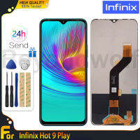 Beyondwolf จอ LCD แบบดั้งเดิมสำหรับ Infinix Hot 9 Play สัมผัสหน้าจอ LCD หน้าจอดิจิตอลแทนการประกอบสำหรับหน้าจอ X680 9 Play