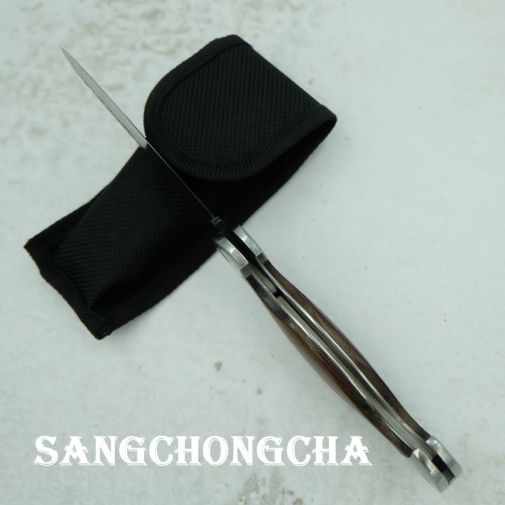 sangchongcha-มีดพับ-มีดพับพกพา-มีดแคมป์ปิ้ง-มีดเดินป่า-21-50cm-440c-งานปราณีต-มีระบบล็อคใบมีดแข็งแรงมาก-แถมซองไนลอนอย่างดี-sd003-nc-folding-knife