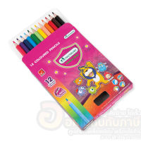 สีไม้ Master Art Coloured Pencils  มาสเตอร์อาร์ต ดินสอสี แท่งสั้น 1กล่อง 12สี รุ่นใหม่