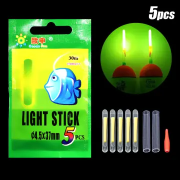 5pcs Fishing Float Glow Stick Night Fishing Green Fluorescent Light