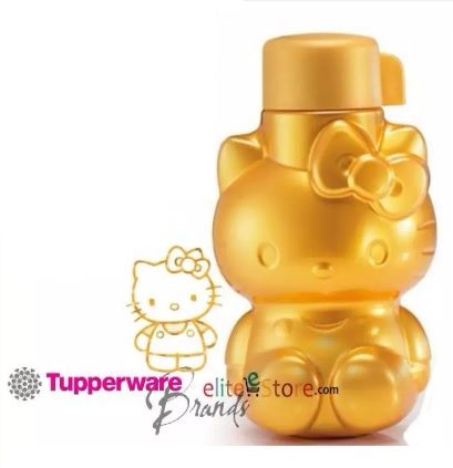 TUPPERWARE HELLO KITTY BOTTLE 425ML-GOLD