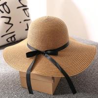 [hot]Womens Straw Sun Hat Wide Brim Flat Beach Hat Summer Sun Protection Cowboy Style Hat Rolled Up Packable Panama Hats