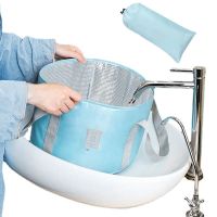 ♂✐☊ Portable Home Soaking Foot Feet Collapsible Foot Bucket Foot Travel Soaking Folding Portable Washing Basin Spa Foot Bath Bag