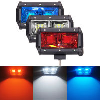 Strobe Flash 5inch 96W Work Light LED Bar Warning Driving Fog Lamp for Offroad 4x4 JEEP A Truck White Red Blue DC12V 24V