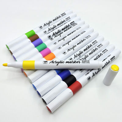 122460สีสีอะคริลิค Quick-Drying Graffiti Posca Art Markers สำหรับ DIY ทำเซรามิคแก้วผ้าใบภาพวาด Art Supplies