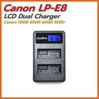 SALE แท่นชาร์จแบตเตอรี่ แคนนอน LP-E8 LCD Dual Charger for Canon 700D 650D 600D 550D ##กล้องถ่ายรูป ถ่ายภาพ ฟิล์ม อุปกรณ์กล้อง สายชาร์จ แท่นชาร์จ Camera Adapter Battery อะไหล่กล้อง เคส