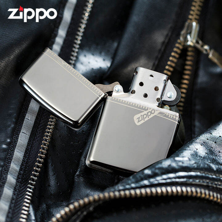 Zippo Zipped Zipper Design Black Ice Lighter ｜Zippo 21088 ( Lighter Without Fuel Inside