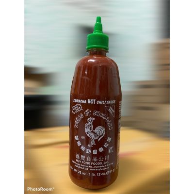 ซอสศรีราชาตราไก่ ขนาด 740 ml. ( Keto Friendly ) Huy Fong Sriracha Hot Chili Sauce