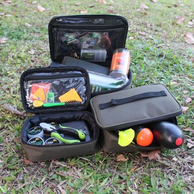 Carp Fishing Accessories Storage Bag Hold Carp Lead PVA Loader Mesh Quick Change Swivel Tail Rubber Anti Tangle Sleeves Tackle Accessories