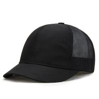 Big Man Size Baseball Cap Men Thin Fabric Mesh Hat Male Short Peaked Snapback Hats 55-62cm