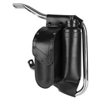 Motorcycle Saddle Bags Leather Side Storage Luggage Bag Bottle Holder For For Harley Sportster XL Touring Softail Dyna Road King