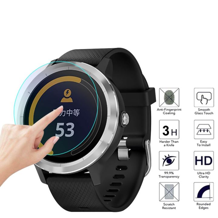 premium-2-5d-9h-curved-tempered-glass-protective-films-clear-screen-protectors-for-garmin-vivoactive-3-smart-watch-replacement-parts