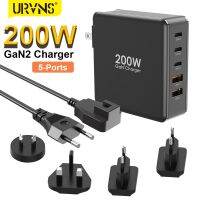 URVNS 200W ที่ชาร์จ USB Gan2 Type C QC4.0 PD3.0สถานีชาร์จแบบรวดเร็ว100W สำหรับโทรศัพท์แล็ปท็อป Xiaomi Iphone 13 12 Huawei Redmi