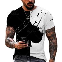 2023Summer Fashion 3D Men T-Shirt Poker Ace of Spades Playing Cards Polyester Oversized Streetwear Trendy Clothing O-Neck Top Tees